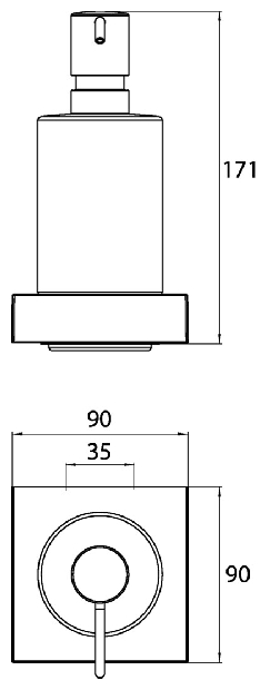 Emco Seifenspender Liaison Glasteil klar chrom 182100102