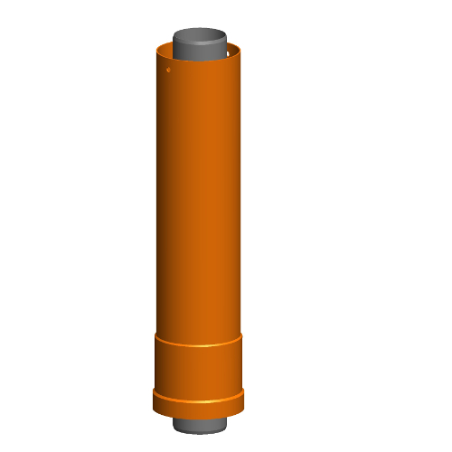 Atec PolyTwin Verlängerung Dachhochführung DN80/125 ziegelrot Aufbaulänge 955mm 621457