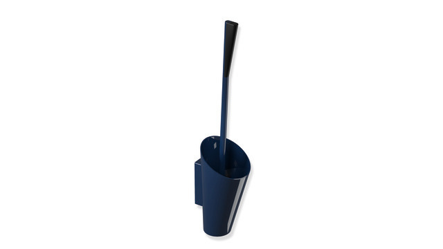 HEWI WC-Bürstengarnitur Serie 801, mit ergonomischem Griff zur Wandmontage, stahlblau 801.20.100 50