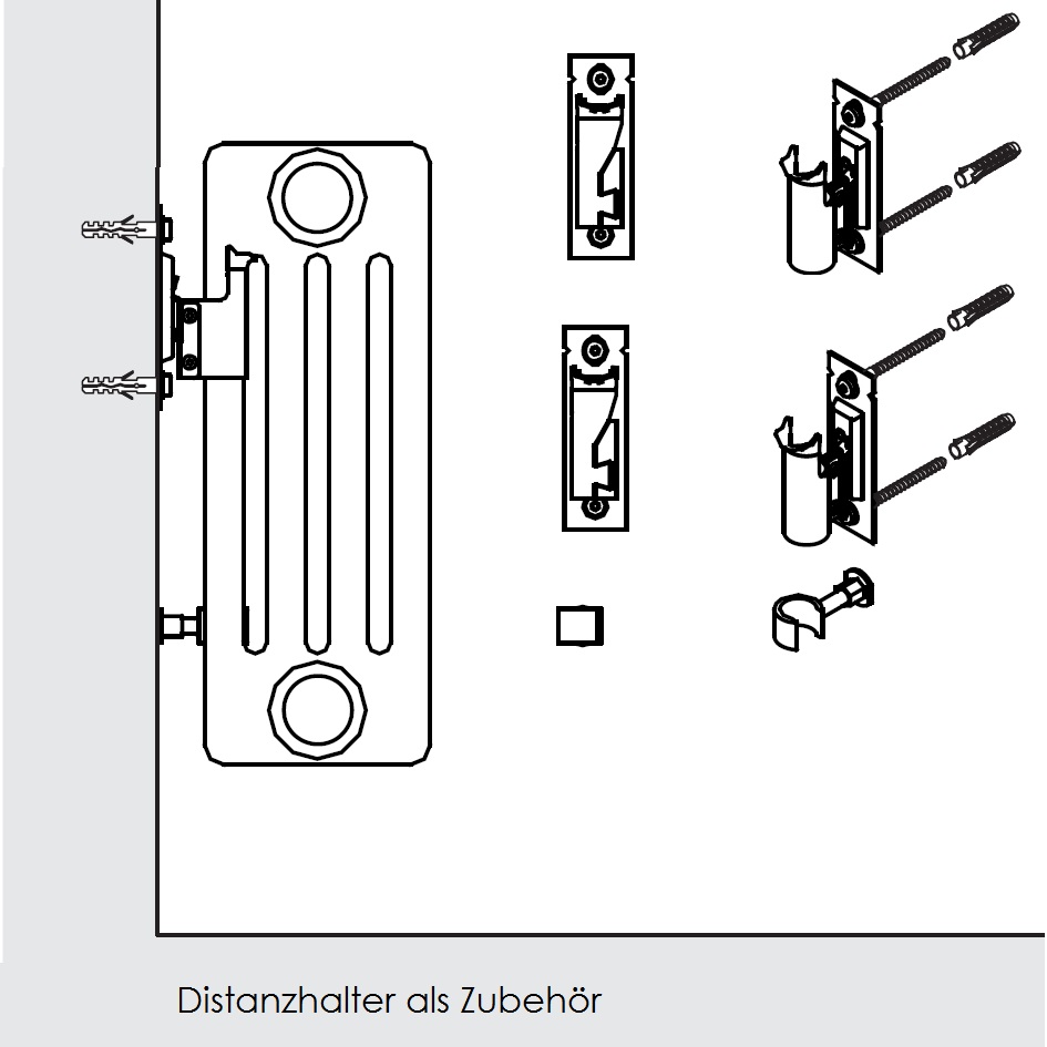 Arbonia Klemmkonsole 2 Stück ZB02520001
