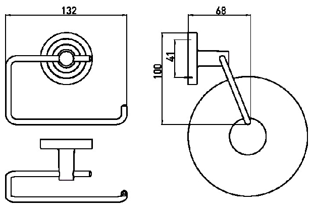 Emco Papierhalter Polo ohne Deckel chrom 070000102