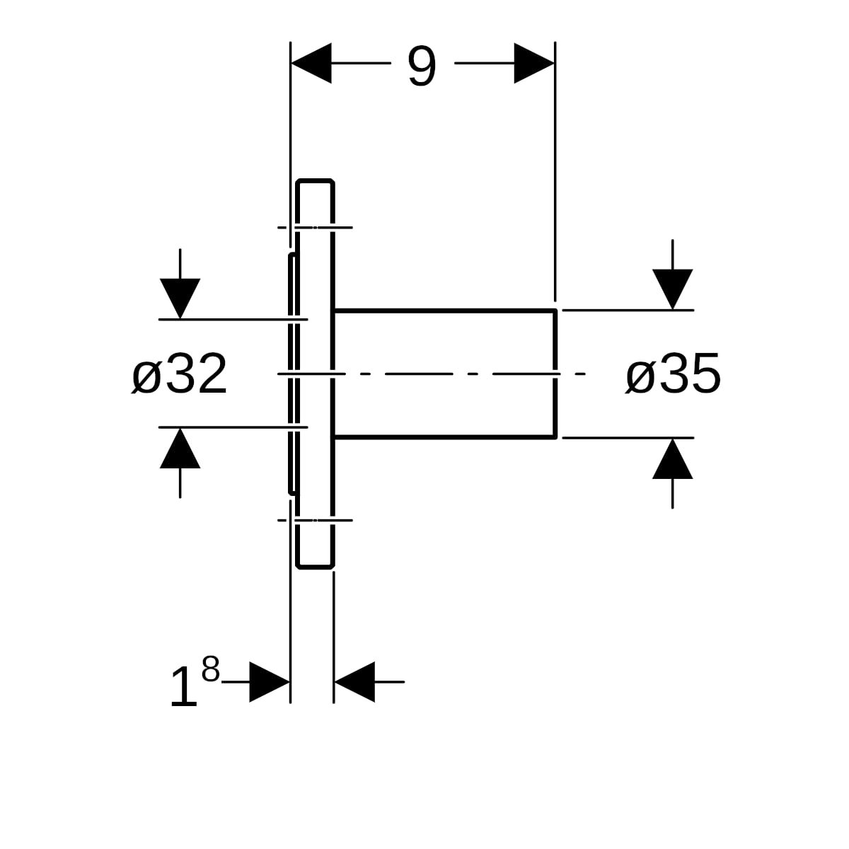 Geberit Mapress Edelstahl Flansch PN 10/16 mit Einschubende d35 33746