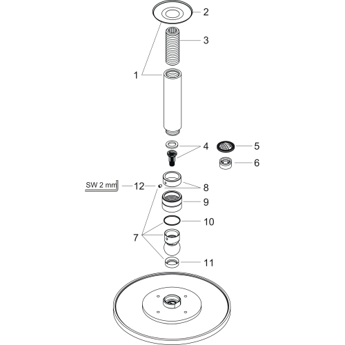 Hansgrohe Tellerkopfbrause Raindance Air 240mm für Deckenmontage chrom 9, 4 l/min 27463000