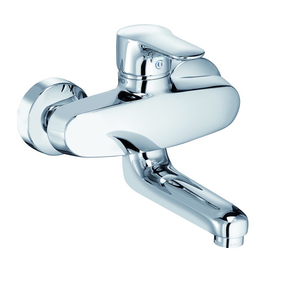 Kludi Objekta Spültisch-Wand-Einhandmischer 168mm chrom, Wandmontage 328810575