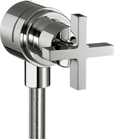 Hansgrohe AXOR Citterio Wandanschluss Stop mit Rückflussverhinderer, Absperrventil und Kreuzgriff, Chrom 39883000