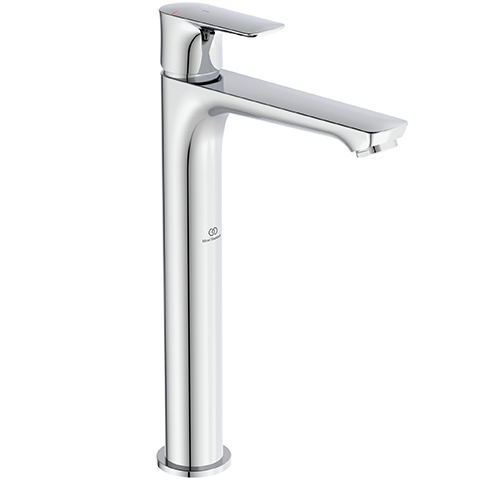 Ideal Standard Waschtisch-Armatur Connect Air, Slim, BlueStart mit verlängertem Sockel, ohne Ablaufgarnitur, chrom A7028AA