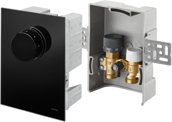 Oventrop Unibox T-RTL Thermostat, RTL, Echtglas schwarz 1022771