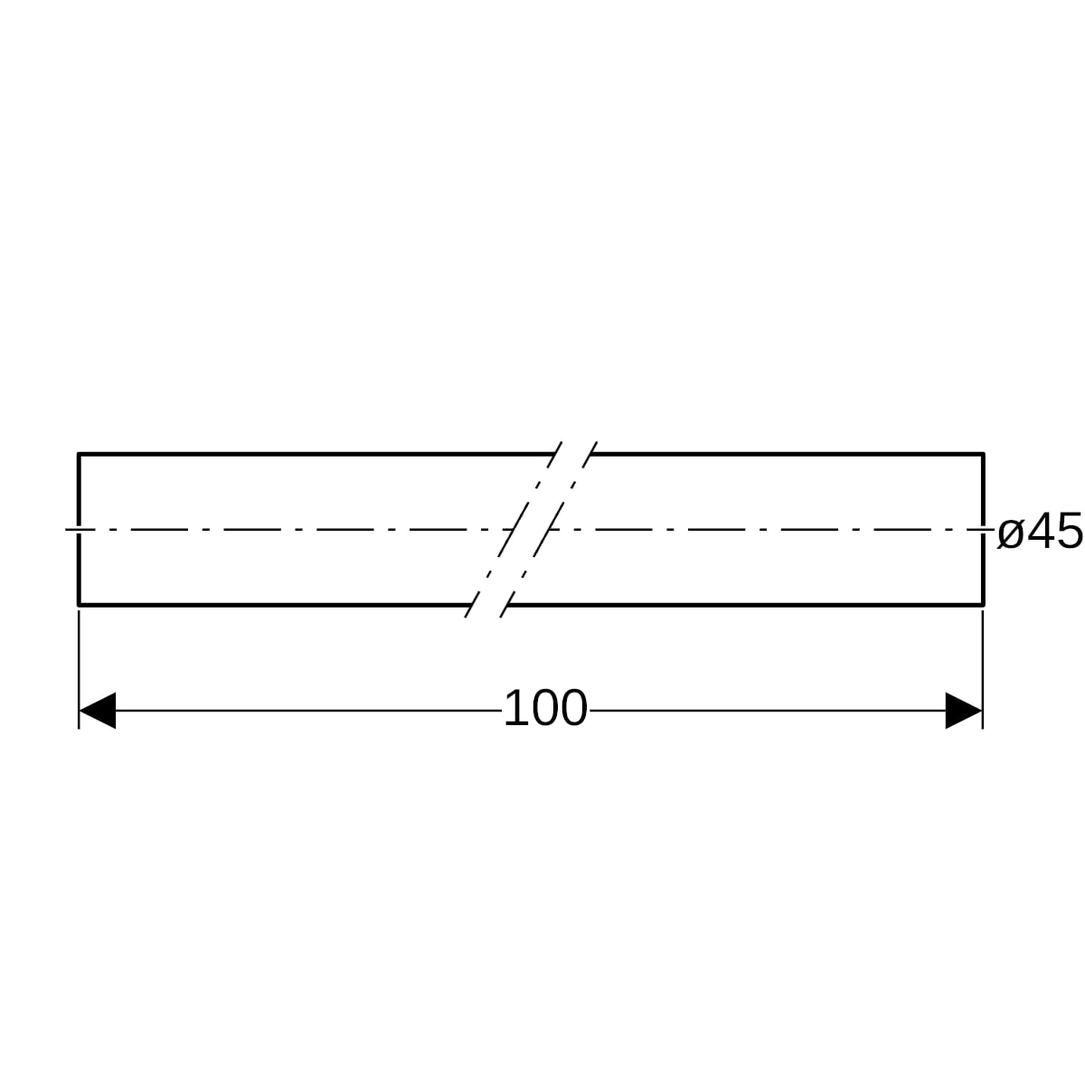 Geberit Spülrohverlängerung d45 152.170.16.1