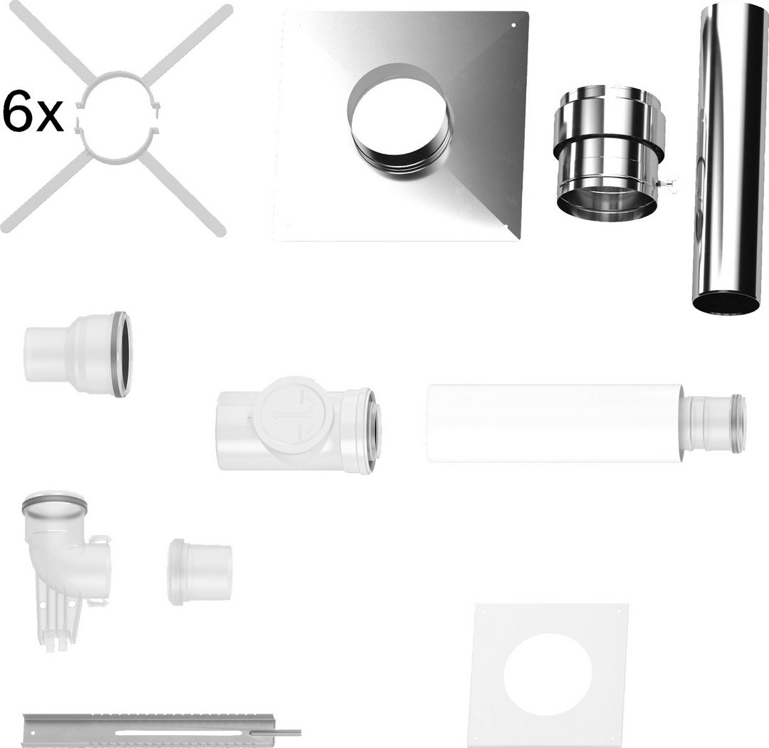 Bosch Grundbausatz C93x, d: 80/125-110, Edelstahl Abgaszubehör FC-Set80-C93x (hinten 7738112745