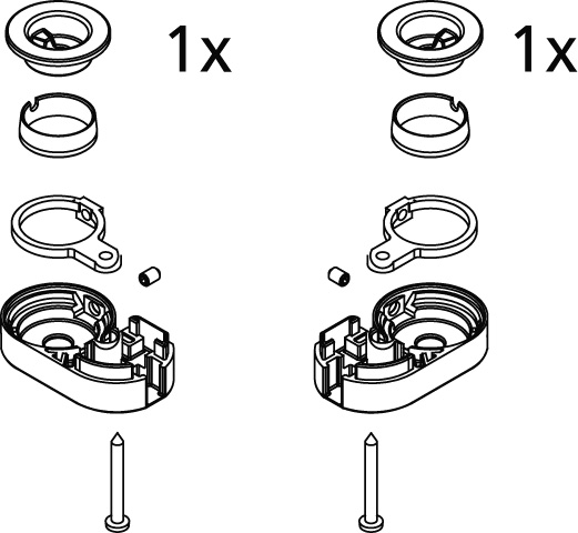 Kermi Set Lager unten für Pendeltür 2534018