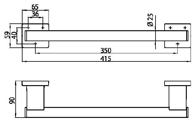 Emco Haltegriff System2 415mm chrom 357000100
