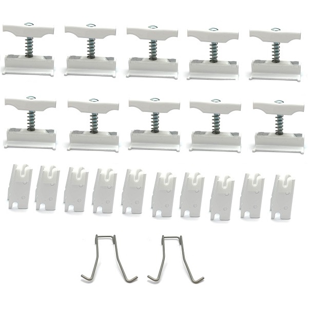 Zehnder Befestigungs-Set CVD, 10x CVD 0+BH weiß weiß RAL 9016, für Charleston-Radiatoren 774901