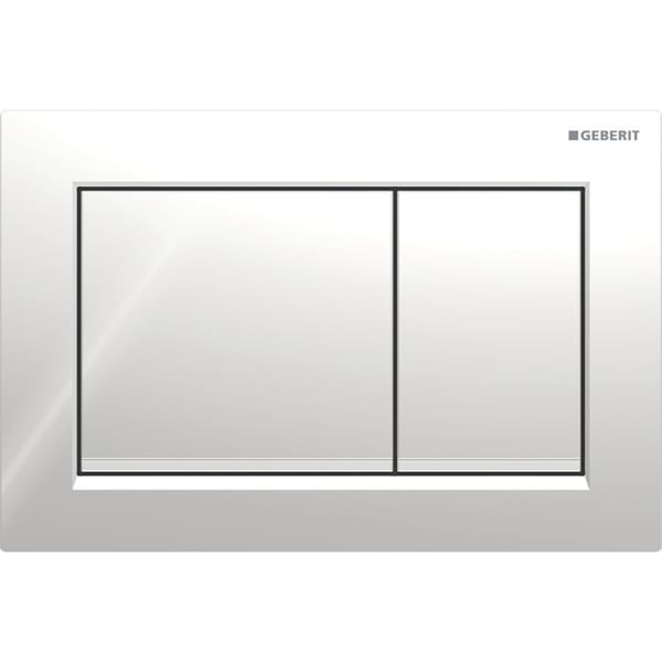 Geberit Omega30 Betätigungsplatte, für 2-Mengen-Spülauslösung hochglanz verchromt / mattverchromt 115.080.KH.1
