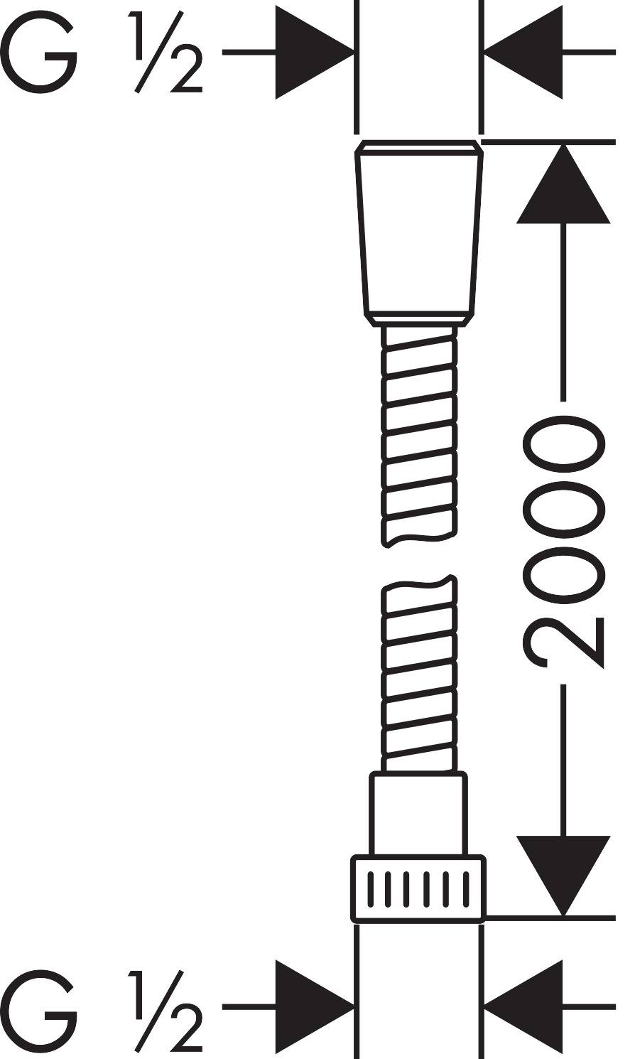 Hansgrohe Brauseschlauch Metaflex C 2000mm chrom 28264000