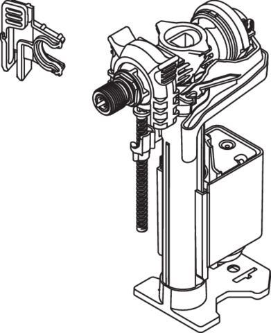 HEWI Füllventil Spülkasten System S 50, für Spülkasten OLI120 Plus der WC-Module S50.02... (ab 12/2016) 66264
