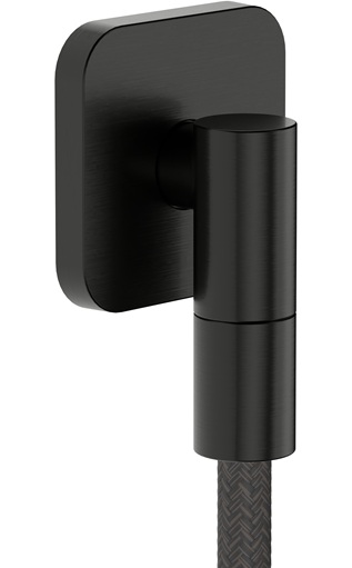 Hansgrohe Wandanschluss FixFit Fine Q mit Rückflussverhinderer brushed black chrom 28884340