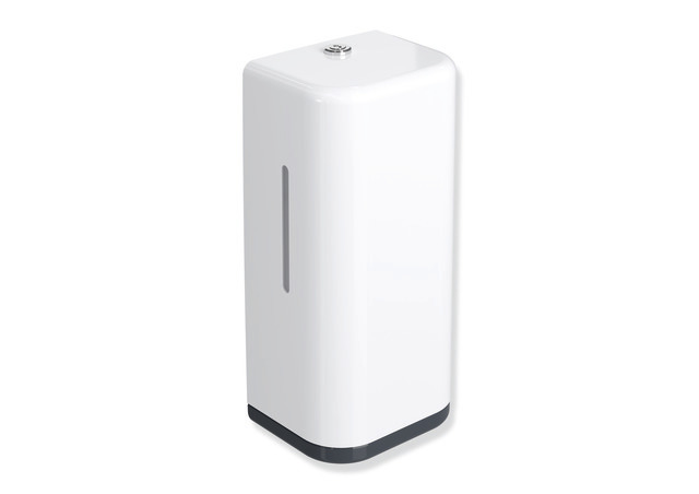 HEWI SENSORIC Elektronischer Seifenspender, Korpus signalweiß, Rahmenelement / Entnahmeöffnung matt, 500ml, anthrazitgrau 477.06B10298 92
