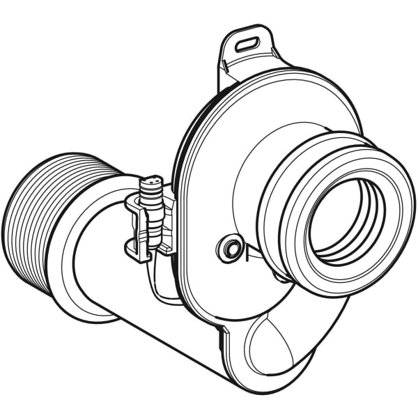 Geberit Geruchsverschluss mit Sensor Abgang horizontal d50, Kabel schwarz 244.921.00.1