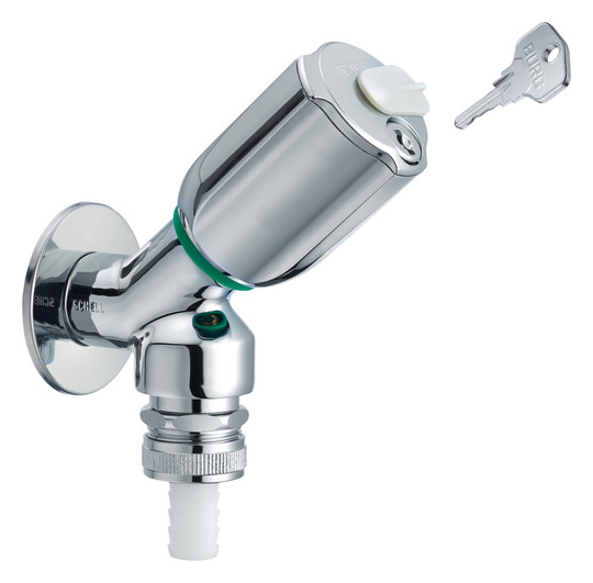 Schell Geräteschrägsitzventil SECUR RV, RB, abschließbar, 1/2", chrom 35730699