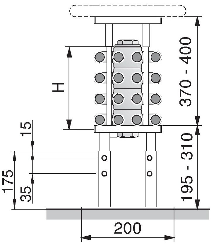 Arbonia Bank-Radiator 6-Säuler H: 31,5 L: 300cm Modell 7F6300-A68-A86