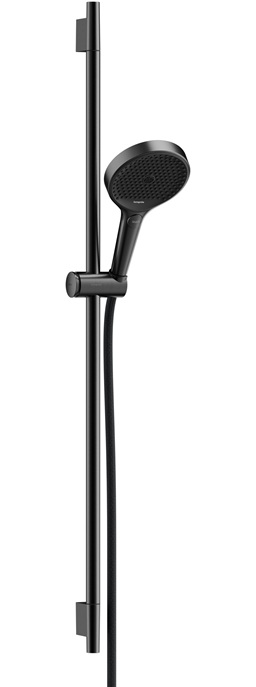 Hansgrohe Brauseset Rainfinity 130 3jet EcoSmart Unica S Puro 900mm Push Schieber brushed black chrom 28744340