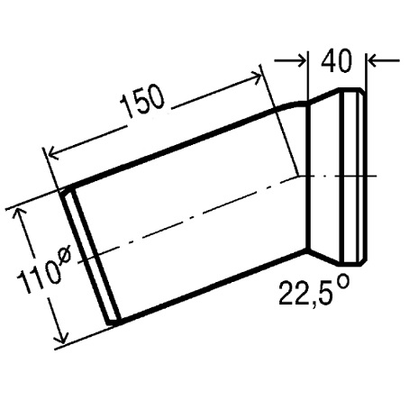 Viega WC Anschlussbogen 22,5 Grad 3813 in DN100 x 150mm Kunststoff manhattan 112516