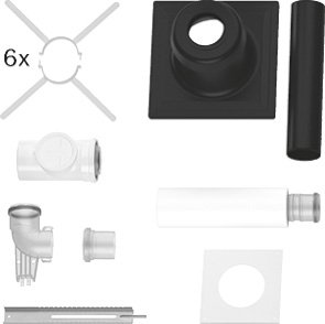 Bosch Grundbausatz C93x, d: 80/125mm Abgaszubehör FC-Set80-C93x (hinten 7738112740
