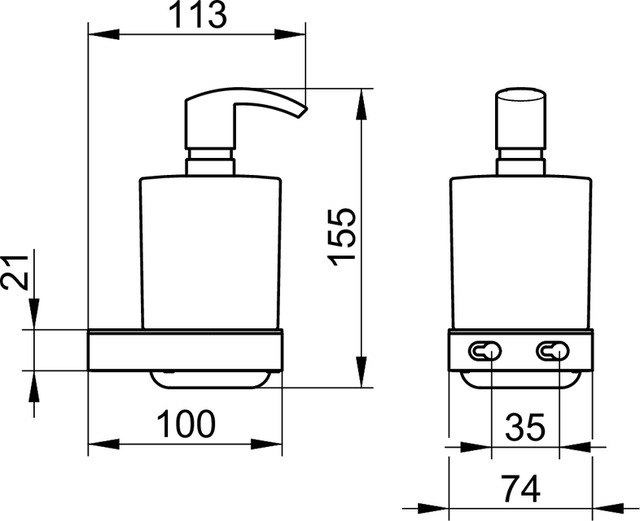 Keuco Lotionspender Smart.2 Opak-Kunststoff mattiert, lose 14752000100