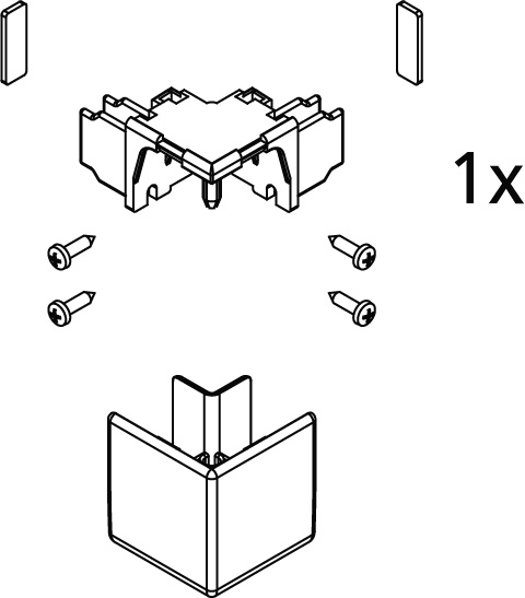 Kermi Set Eckverbinder für LI C2R/L LI E2R/L LI E3R/L LI J2R/L LI H2R/L 2534907