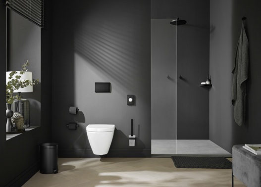 Emco Bürstengarnitur Loft Glasteil satiniert schwarz 051513300