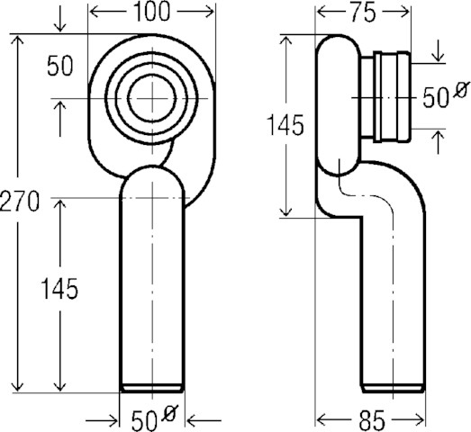 Viega Absaugeformstück 3233.8 in 50mm Kunststoff weiß 492458