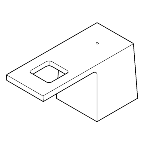 Grohe Griffpaar für Eurocube 3-Loch-Waschtisch-Batterie Mark. blau/rot chrom 48321000
