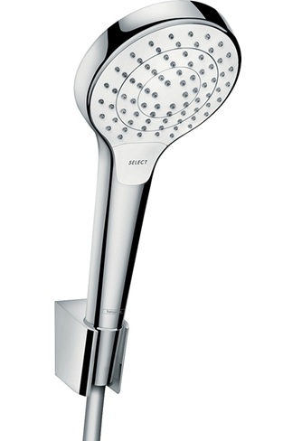 Hansgrohe Brausehalterset Croma Select S Vario/ Porter S weiss/chrom Brauseschlauch 1600mm 26411400