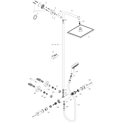 Hansgrohe Showerpipe Crometta E 240 chrom 27271000