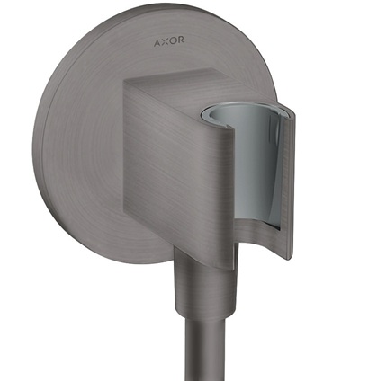 Hansgrohe Schlauchanschluss Fixfit Porter rund Axor DN15 mit Rückflussverhinderer brushed black chrom 36733340