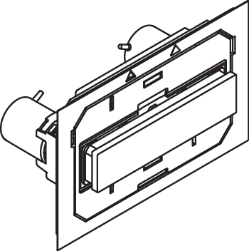 HEWI Betätigungsplatte manuell System S 50, für WC-Modul mit Spülkasten OLI120 Plus und manueller Spülauslösung S50.02.102010 66246