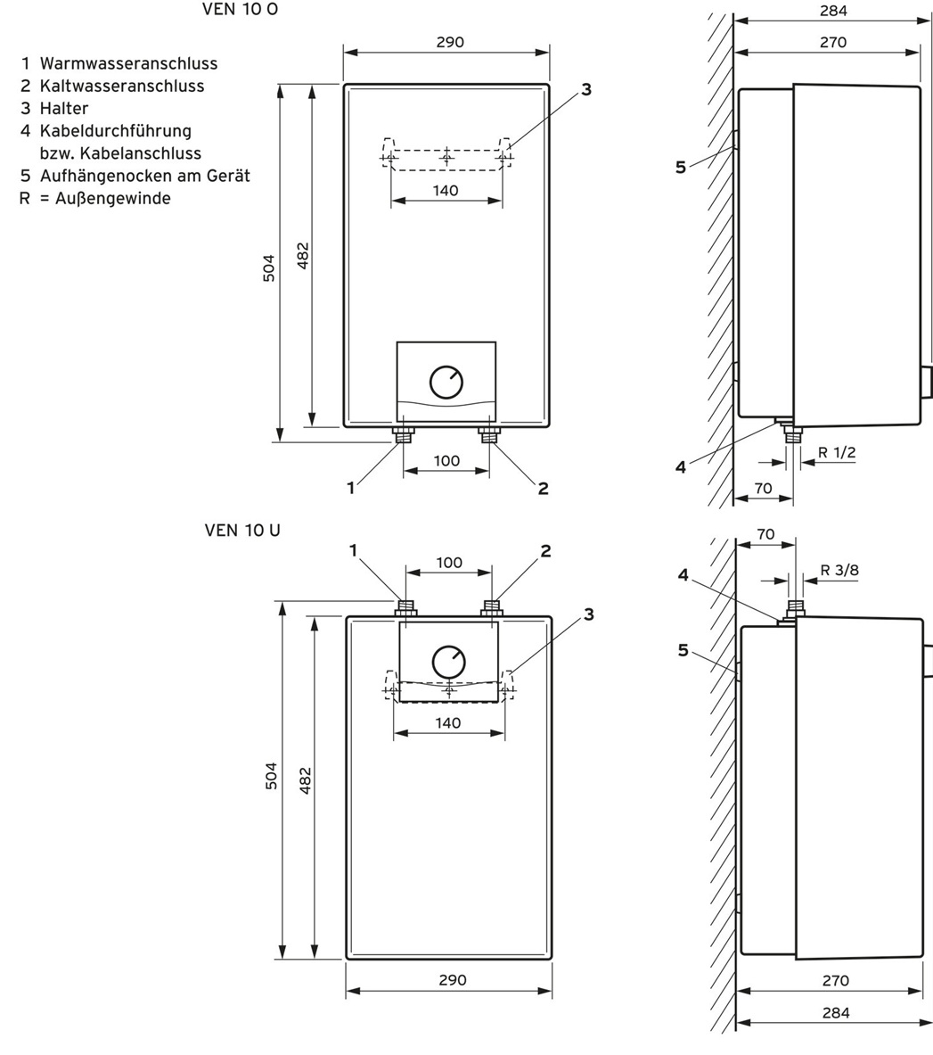 Vaillant eloSTOR VEN 10/7-5 U plus 10 Liter Untertischgerät 0010021144
