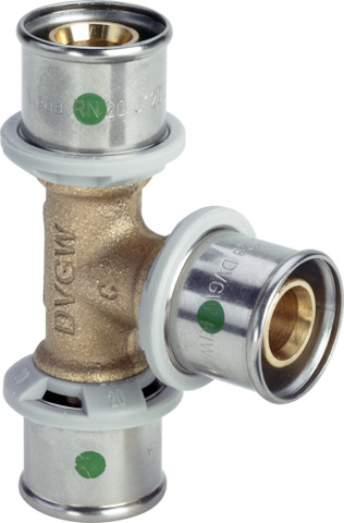 Viega Sanfix P T-Stück mit SC-Contur 2118 in 63x50x63mm 602536