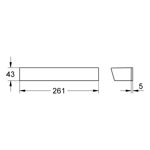 Grohe Duschablage EasyReach Metall passend zu Grohtherm 2000 chrom 18608001