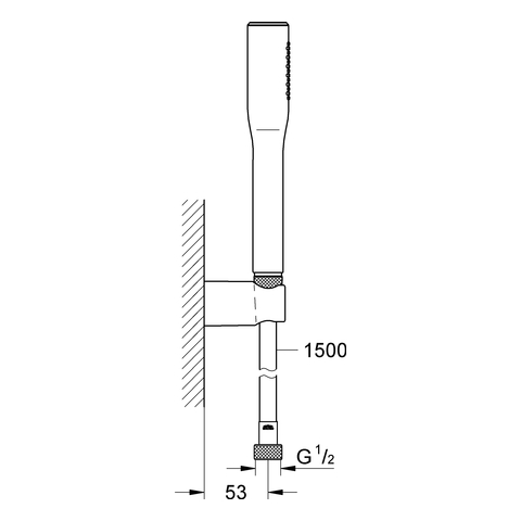 Grohe Wandhalterset Euphoria C Stick Durchfluss 9,5l/min chrom 27369000
