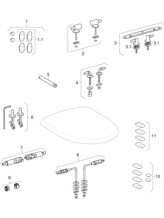 Geberit Renova WC-Sitz, Befestigung von oben mit Absenkautomatik, weiß 573025000