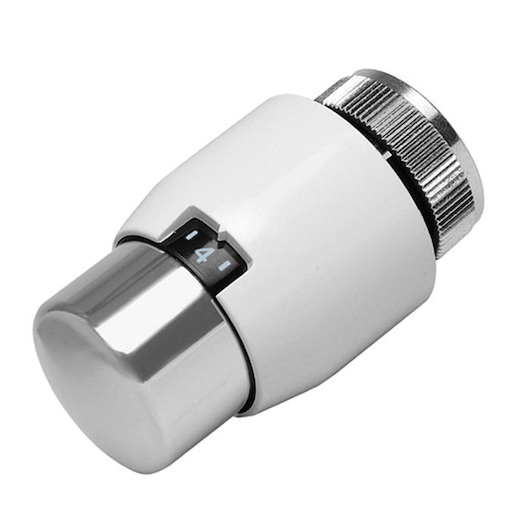 Resideo Thermostatregler Thera-200 Design, mit eingebautem Fühler, weiß/chrom, ohne Nullstellung, Flüssigkeitselement T4021