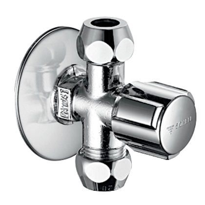 Schell Eckventil COMFORT 2xAbgänge 3/8", 1/2", chrom 049910699