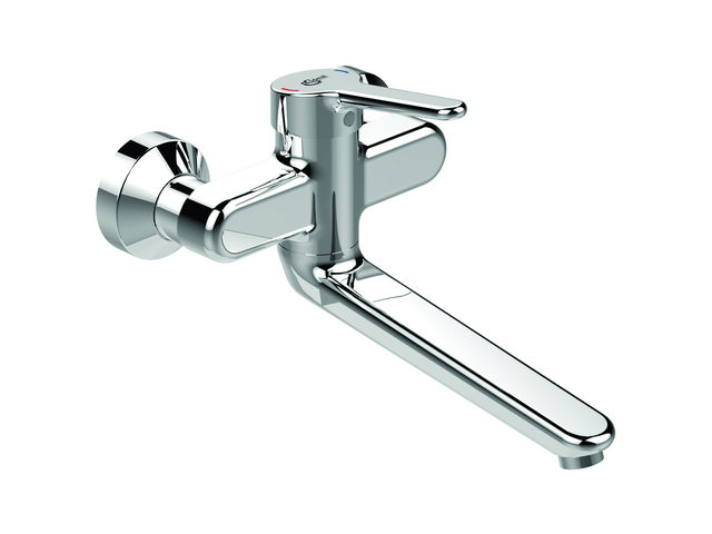 Ideal Standard Ceraplus 2 Wand-Waschtischarmatur 244mm chrom, Ausladung 244-263mm, 5 l/min BC116AA