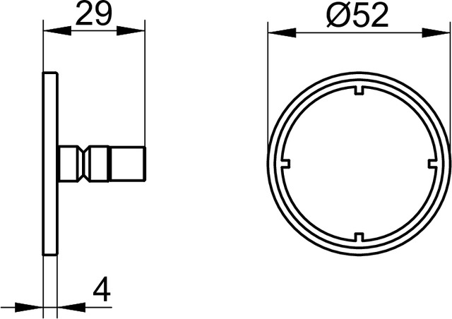 Keuco Klebe Set 5 Universalartikel für 12801 /14 mit runder Rosette schwarz matt 04994370501