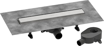 Hansgrohe Komplettset DR RainDrain Go 500 rückseitig befliesbar für Standard-/flache Installation, gebürstet edelstahl 56270800