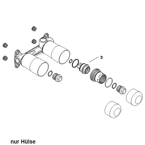 Hansgrohe Hülse Waschtischmischer Axor Citterio M chrom 98958000