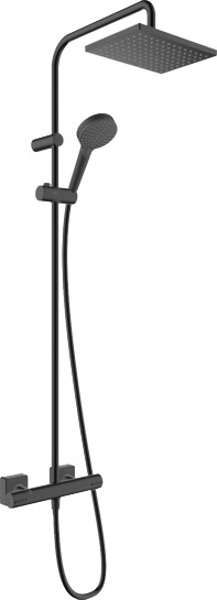 Hansgrohe Showerpipe 230 1jet Vernis Shape mattschwarz mit Brausethermostat 26286670