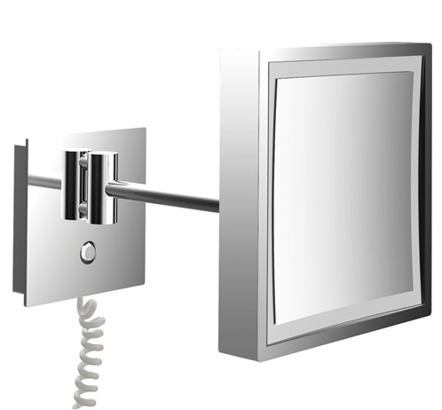 Emco LED-Kosmetikspiegel Pure LED 3-fach, 1-armig 203x203mm, mit Stecker 109406010