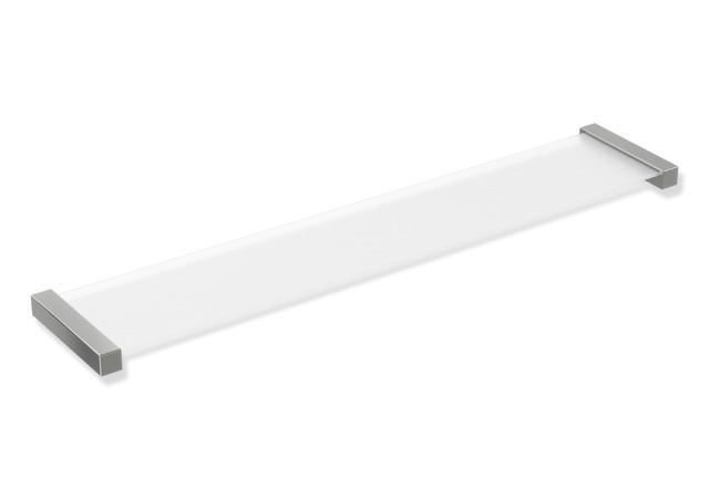 HEWI Ablage, Edelstahl, Ablagefläche ESG-Glas (4mm), satiniert, 900Q03.007XA